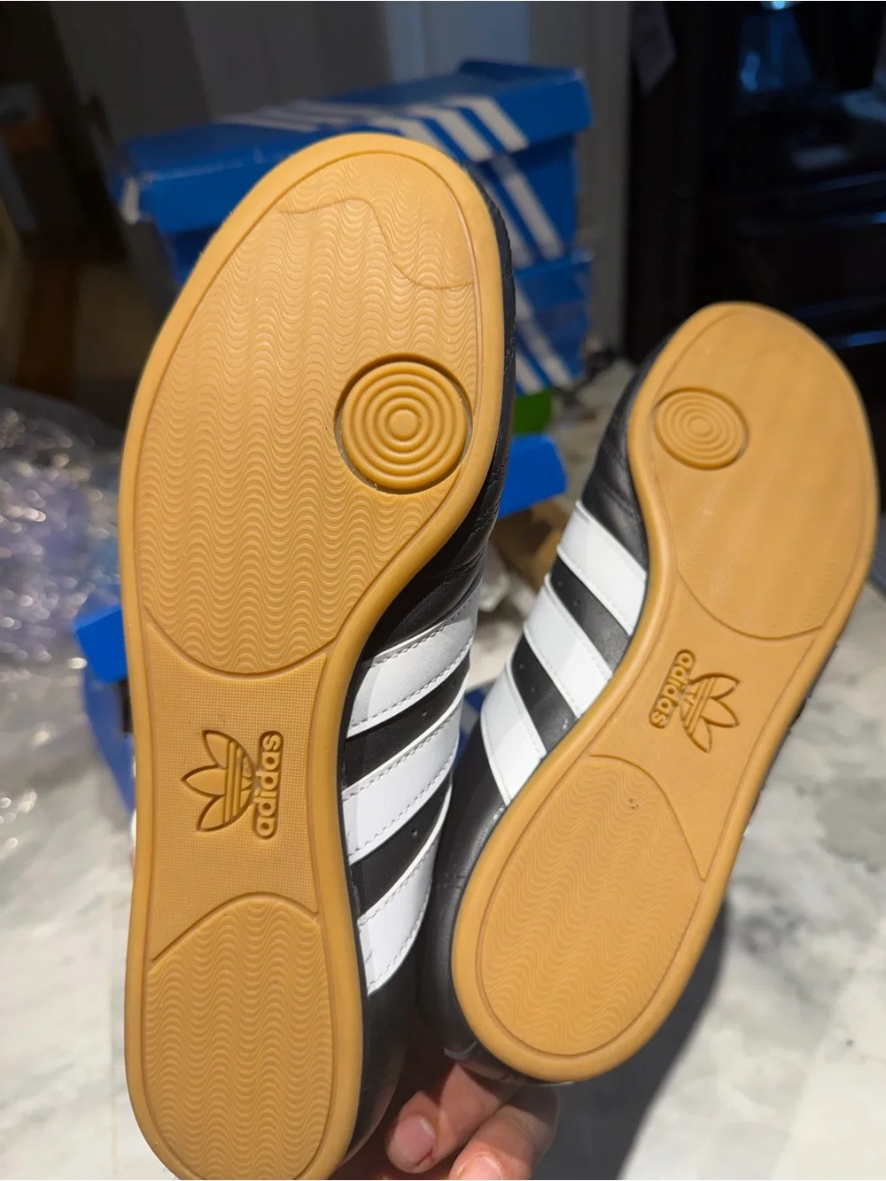 adidas Men’s Black & White Athletic Soccer Shoes